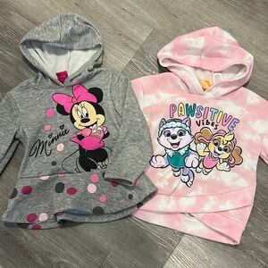 Paw patrol & Minnie Mouse sweatshirts